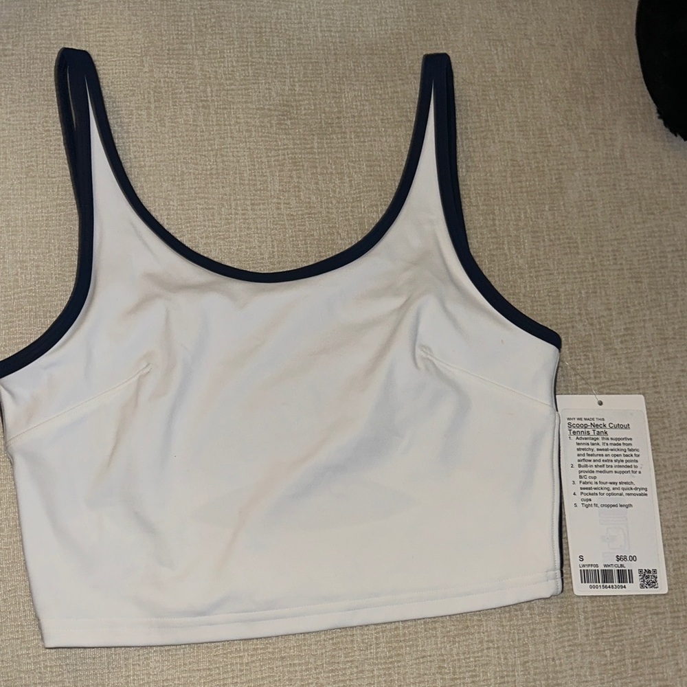 lululemon athletica White and Navy Sports Bra